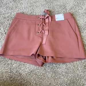 NWT Express Mid Rise Shorts with Side Zip and Tie Front detail